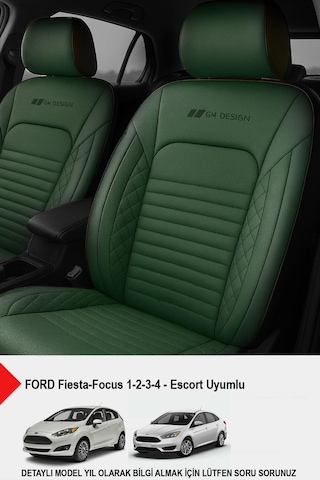 Naz Oto İstanbul Serisi Deri Oto Koltuk Kılıfı Ford Focus-fiesta-fordscort Uyumlu