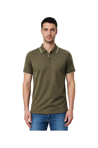 Arma Ar-ma Erkek Polo Yaka Tişört Baskisiz Basic Yaka Fermuarli Örme Kumaş Regular Fit %100 Pamuk 30/1 Çift Toplama Penye Pike Y31374356502 Haki-h1