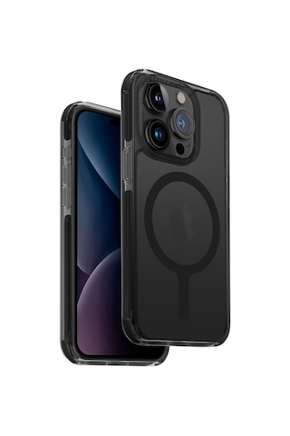 Apple Uyumlu iPhone 15 Pro Max Kılıf Combat Serisi Üç Katmanlı Magsafe Özellikli Magclick Koruyucu Kapak Black