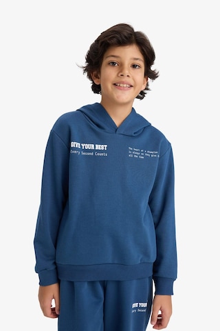 Defacto 2li Takım Baskılı Kapüşonlu Sweatshirt Eşofman Altı Erkek Çocuk G5640a825cwın249 İndigo-ın249