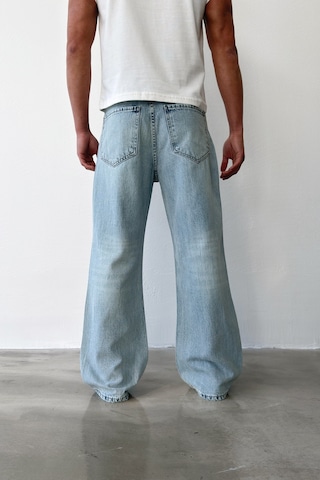 Flaw Yıkamalı Lazer Baskı İspanyol Paça Jean-29649 Buz Mavi