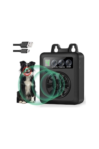 Köpekler İçin Akıllı Havlama Önleyici Cihaz Kapalı/açık 3 Ayarlanabilir Seviye Şarj Edilebilir Evcil Hayvan Davranışı Eğitim Aracı