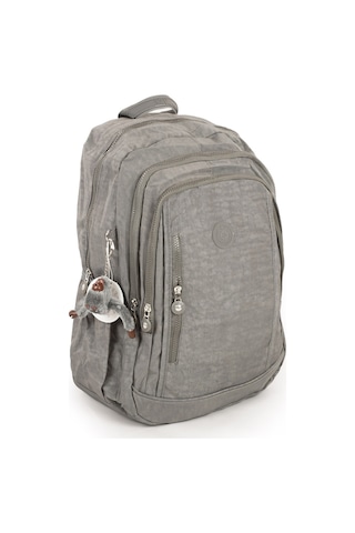 571 Krinkıl / Klinkır Su Geçirmez Hafif Çok Gözlü Spor, Seyahat, Okul, Laptop Sırt Çantası Gri 1d Gri