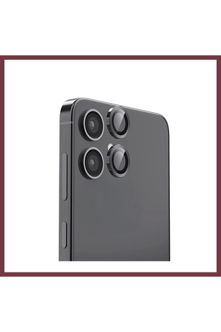 Storeşahin Samsung Galaxy A06 Uyumlu Raze Metal Kamera Lens - Siyah Shn0720 Siyah-