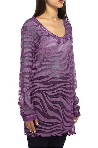Bulalgiy Kadın Lila Ipek Plaj Tunik - Bga083450