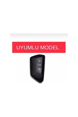 Gma Keys Golf 8 2021+ Caddy 2021+ Tiguan 2024 Leon Cupra Formenter Nano Anahtar Kılıfı Siyah Gümüş Renk