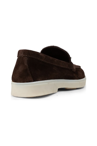 Deery Kadın Hakiki Süet Kahverengi Püsküllü Loafer - 02040zkhvc01