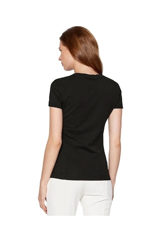 Guess Bisiklet Yaka Kadın T-shirt Siyah