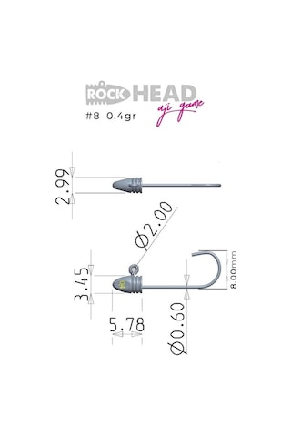 Rock-head 8no Aji Game Jighead 0,8 Gr 0,8 Gr