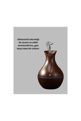 Ultrasonik Nemlendirici 130 Ml Kapasiteli Aromaterapi Ve Led Işık