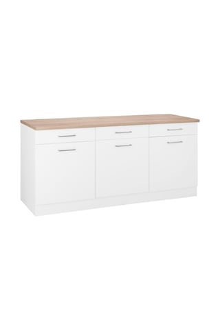 Ares Mutfak Çekmeceli Alt Modül 180 Cm Beyaz Tezgah Dahil Beyaz