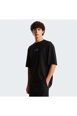 The North Face Liquid Logo Erkek Oversize T-shirt Nf0a8g9ujk31 Siyah