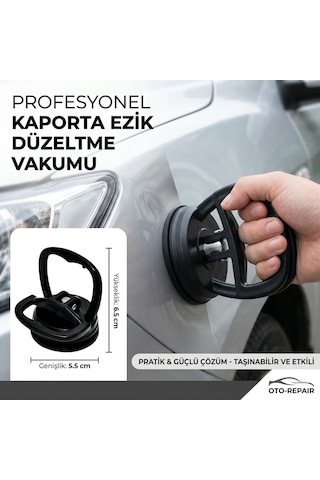 Vios Store Araç Göçük Giderici Mini Vantuz Siyah Kaporta Çektirme Aparatı