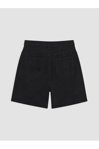 Lcwaıkıkı Petite Siyah Regular Fit Kadın Jean Şort