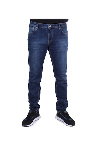 Twister Panama 758-02 Mavi Düşük Bel Dar Paça Erkek Jeans Pantolon Mavi