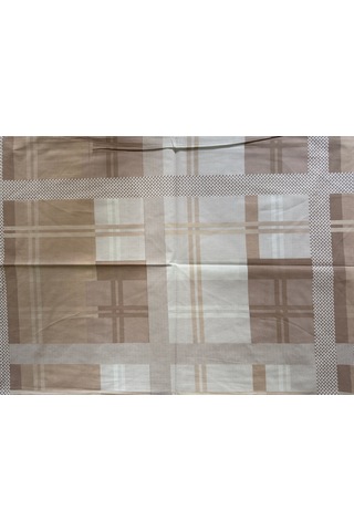 Tek Kişilik Nevresim Takımı %100 Pamuk 160x220 Lastikli Çarşaflı 100x200 Bej-kahverengi