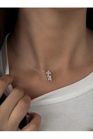 Sılverme Gümüş 925 Balıkçı İpi Afkili Haç Kolye 94819177 Gri