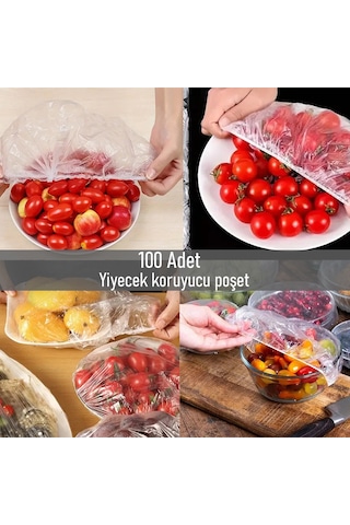 Porsima Pbt-120 Tek Kullanımlık Yıyecek Koruyucu 100 Ad Şeffaf