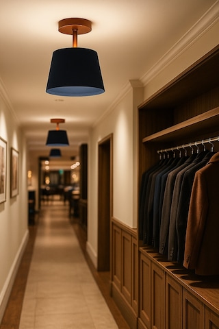 Coppernight Solo Plafonyer Avize-oturma Odası Salon Mutfak Kafe Ofis Otel İçin Lacivert