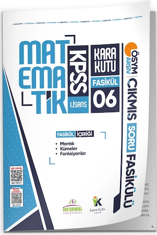 2026 Kpss Matematik Kara Kutu 6.fasikül Ösym Çıkmış Soru Mantık-kümeler-fonksiyonlar Modüler Set