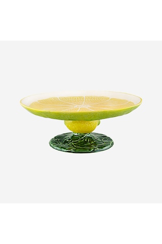 Sarı Seramik Kek Standı 33 Cm