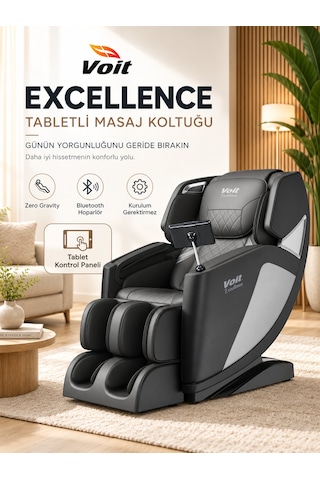 Voit Excellence Profesyonel Masaj Koltuğu Tabletli Kurulum Gerektirmez, , Daire Kapısı Teslim Siyah