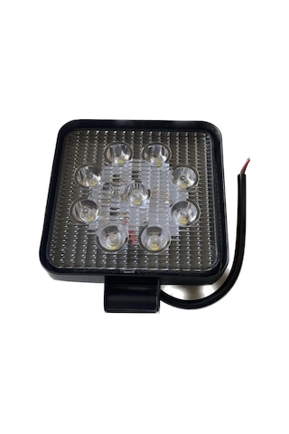 First Off Road Gündüz Farı 9 Led Kare Çalışma Lambası 27 Watt
