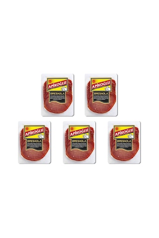 Dilimli İtalyan Lezzeti Dana Bresaola 70 Gr. Beşli Paket Toplam 350 Gr.