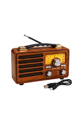 Everton Nostaljik Retro Tasarım Bluetooth Hoparlör Ve Radyo Rt-755 Yedek Pili