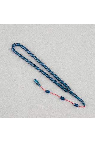 Sıkma Kehribar Kapsül Kesim Sistemli Bilek Boy 5x8mm Tesbih Zümrüt Yeşili