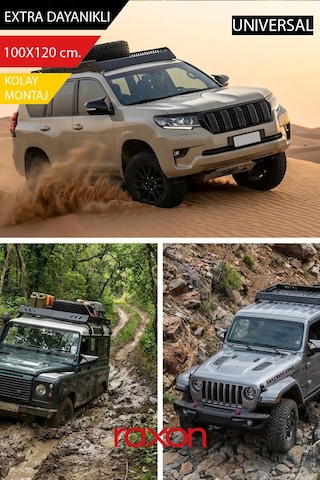 Universal Off Road Pnd Serisi Tavan Üstü Sepet 100x120cm. Dayanıklı Yük Taşıma Sistemi