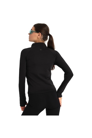 Sportive Dewey Half-zip Kadın Siyah Koşu T-shirt 25kk1033-syh 1776392 SIYAH