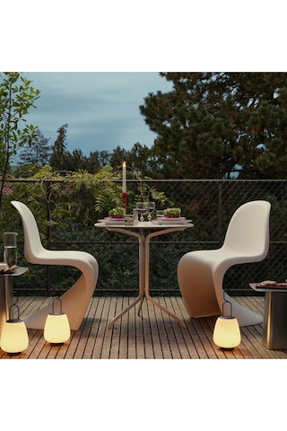 Vitra Panton Sandalye, Verner Panton Tasarımı, Modern Tek Parça Plastik Sandalye Beyaz