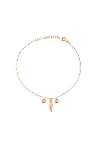 Argentum Concept Tüy Motifli 925 Ayar Gümüş Halhal - H000301 Pembe