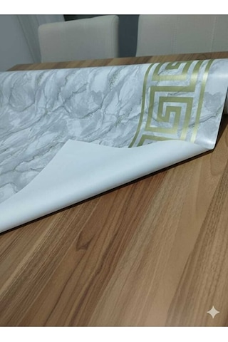 Masa Örtüsü Mermer Desen 140x200 Cm Elyaf Tabanlı Yeni Model Masa Çok Renkli