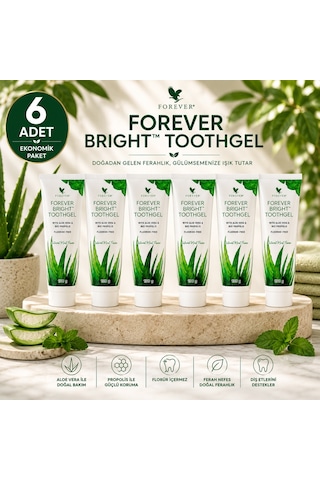 Forever Bright Aloe Vera Özlü Diş Macunu 6 x 130 G