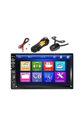 Exvol X70 7 İnc Usb Bluetooth MP3 MP4 Double Teyip + Park Kamerası