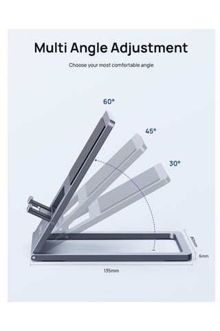 Jsaux Ayarlanabilir Telefon Ve Tablet Tutucu Katlanabilir Telefon Standı Mini , İphone 14 13 12 11 Pro Max Uyumlu Tablet Telefon Standı Sp0112 Gri