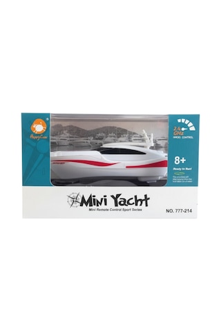 Kumandalı Mini Tekne / Rc Kırmızı Beyaz Sürat Teknesi