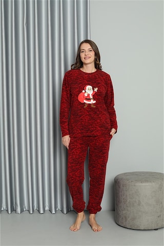 Akbeniz Welsoft Kadın Polar Sevgili Kombini Pijama Takımı 50125 Tek Takım Fiyatıdır - Xl Kırmızı