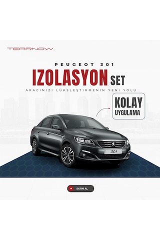 Peugeot 301 2012-2024 Torpido-kapı İçi Izolasyon Seti - Siyah