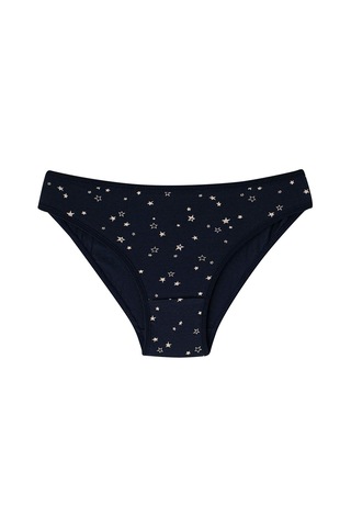 Kadın Karışık Renkli Desenli Külot 3'lü Paket Pamuklu Esnek Kumaş Desenli