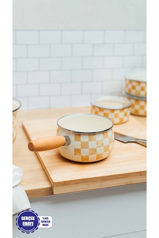 Beige Emaye Tava 16cm 1,3 Litre Bej