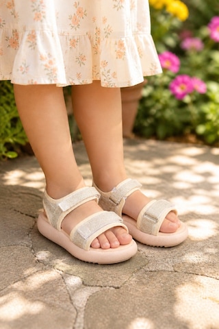 Mini Bonito Kız Çocuk Rahat Taban Günlük Sandalet Bej