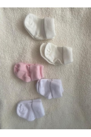 Kız Bebe Yenidoğan Kutulu 5'li Çorap 1309p Pembe