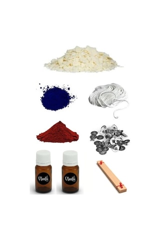 Soya Mum Yapım Seti, 500Gr Soya Wax, Boya, Esans, Fitil, Çıtçıt