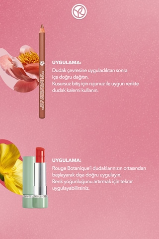Yves Rocher Işıltılı Dudak Duo Makyaj Seti- Dudak Kalemi -pembe & Glow Ruj-mercan Kırmızısı