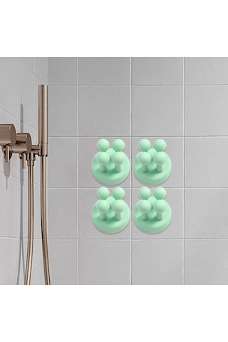 Homyl 4 Adet Kablo Klip Kanca Kendinden Yapışkanlı Yeşil