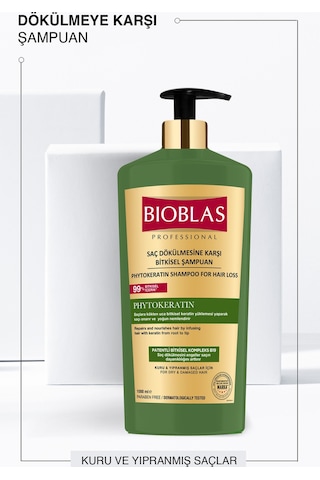 Onarıcı Bakım Saç Dökülmesine Karşı Phytokeratin Şampuan 1.000 Ml - Keratin Bakım, Yıpranmış 5 Adet Kuru