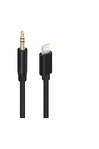Concord Apple iPhone Uyumlu Lightning Aux Çevirici Aparat Jh-023 Altın Uçlu 1M Siyah
